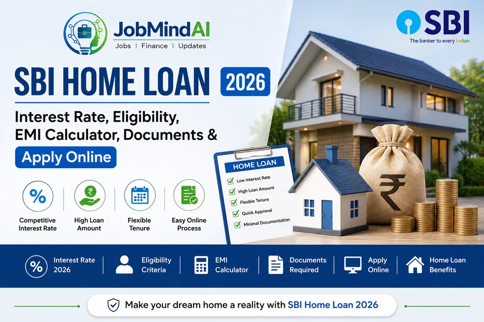 SBI Home Loan 2026 Interest Rate, Eligibility, EMI Calculator, Documents & Apply Online - JobMindAI